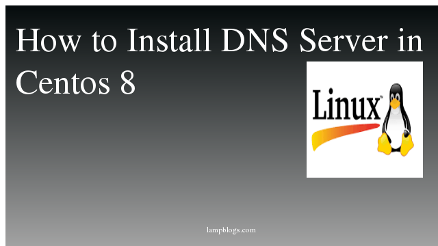 How to Install DNS  Server in Centos 8